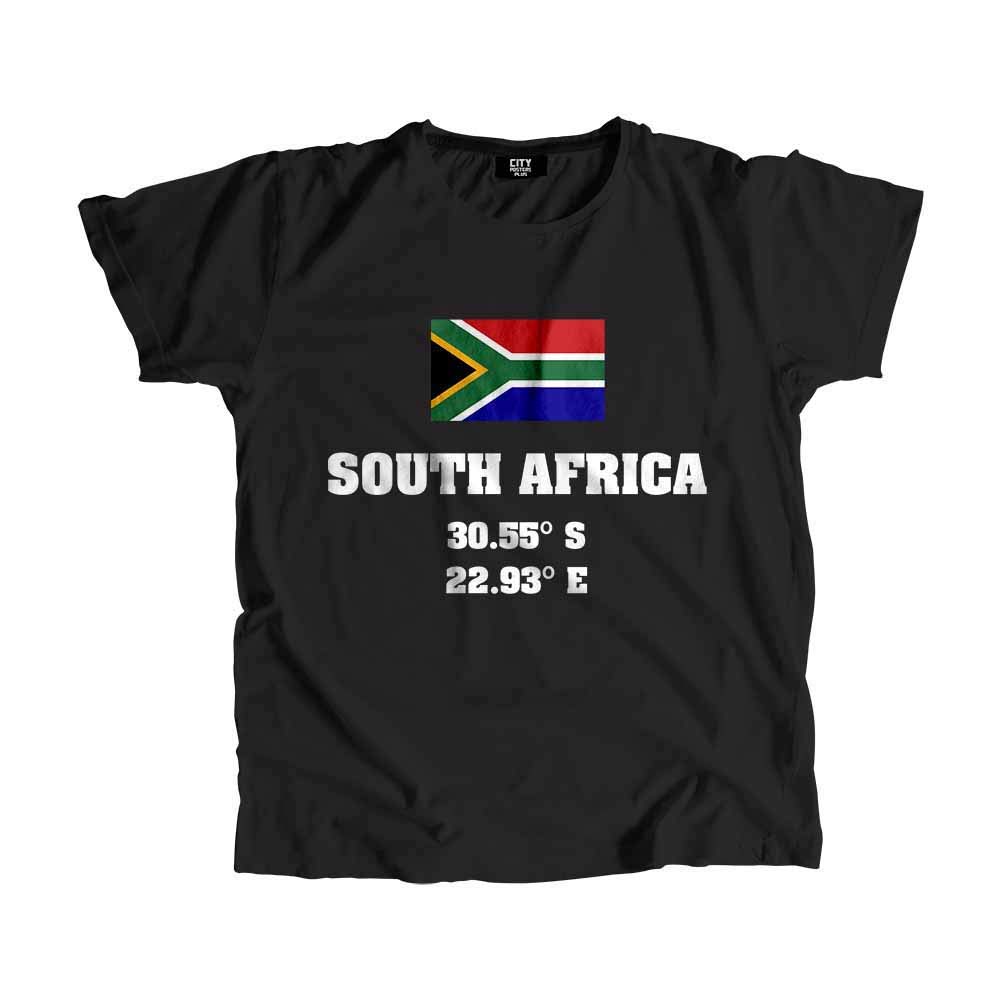CITY POSTERS PLUSSouth Africa Latitude Longitude Unisex T-Shirt