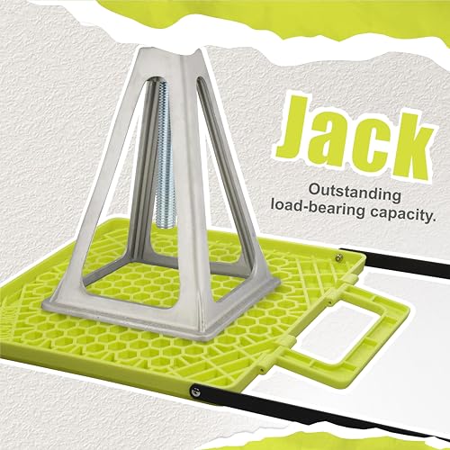 LTWHOME RV Große Stabilisator Stützplatten mit Griff, verhindert das Versinken von Wagenhebern Schwerlast 31.5 * 30.5cm (4 Stück)