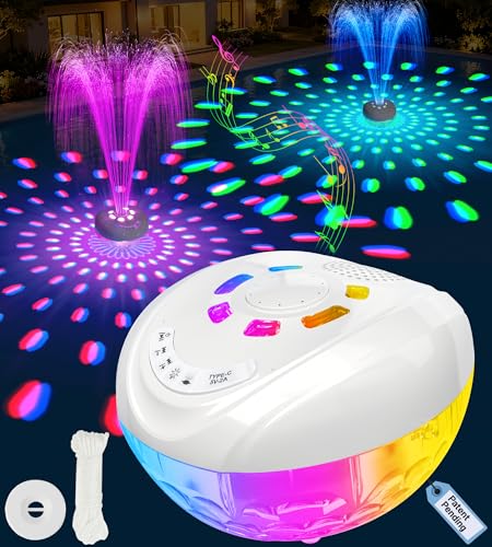 Luxfero 3 in 1 Floating Pool Fountain Pool Speaker &