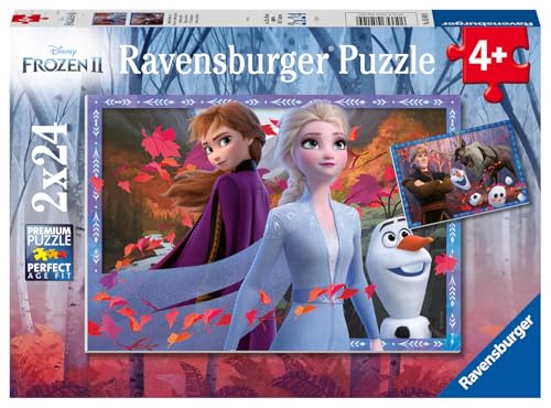 Ravensburger Disney Frozen 2 Adventure Jigsaw Puzzle Set for Kids | 2 x 24 Unique Piece Puzzles | Precision-Cut Ideal Brain Game for Toddlers and Kids