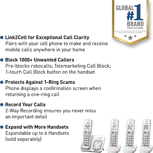 Panasonic KX-TGD864W Cordless Phone With Answering Machine thumb #1