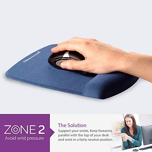 Fellowes 9287302 PlushTouch Mousepad Wrist Support with Microban - Blue
