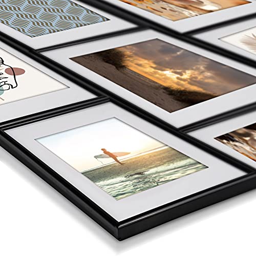 bomoe 12er Bilderrahmen Set Sunlight - Fotorahmen Collage für 13x18 cm Bilder Fotowand Bilderrahmen mit Passepartout… – Bild 7