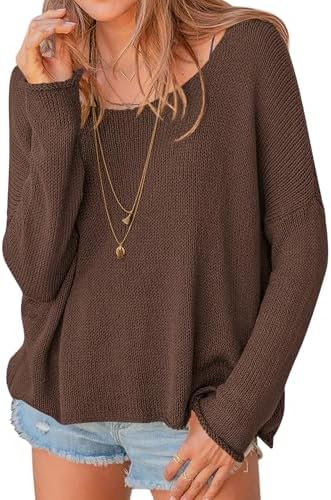 PRETTYGARDEN Women's Oversized Sweaters 2025 Casual Long Sleeve Scoop Neck Pullover Tops Loose Cozy Knit Fall Outfits