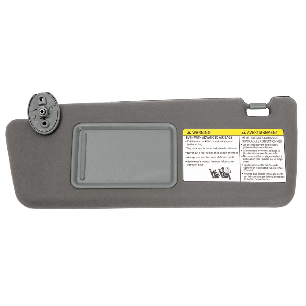 HIMIKI Sun Visor Sunvisor Without Light Left Driver Side Compatible with Toyota Tacoma 2005 2006 2007 2008 2009 2010 2011 2012 05 06 07 08 09 10 11 12 Replacement for 74320-04181-B1 Gray