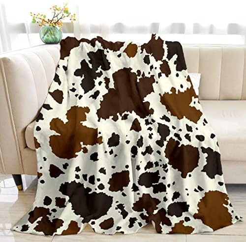Cow Print Blankets and Throw, Cow Blanket for Adults,Cowhide Blanket for Girls, Cute Blankets for Teen Girls, Toddler Blanket for Kids, Cow Baby Blanket Cow Stuff for Women Highland Cow Decor 40"x50"