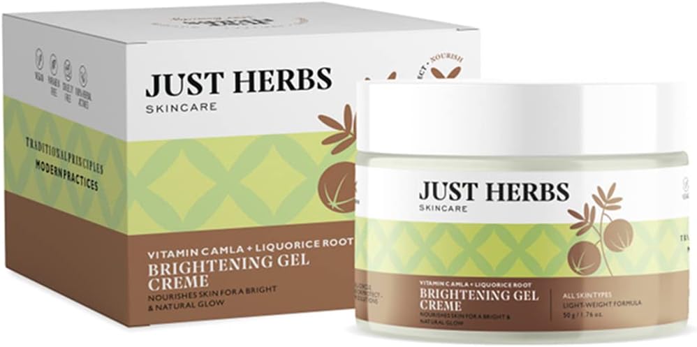 Ultra-Moisturising & Hydrating Vitamin C Day & Night Gel Creme with Amla & Liquorice Root, Protects from UV rays & Reduces Dark Spots - 50 gm