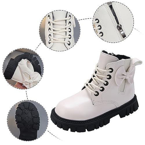 Fashion Non Slip Ankle Boots Lace up Lug Sole Side Zipper Outdoor Booties Kids Cowboy Boots Toddler Boots3
