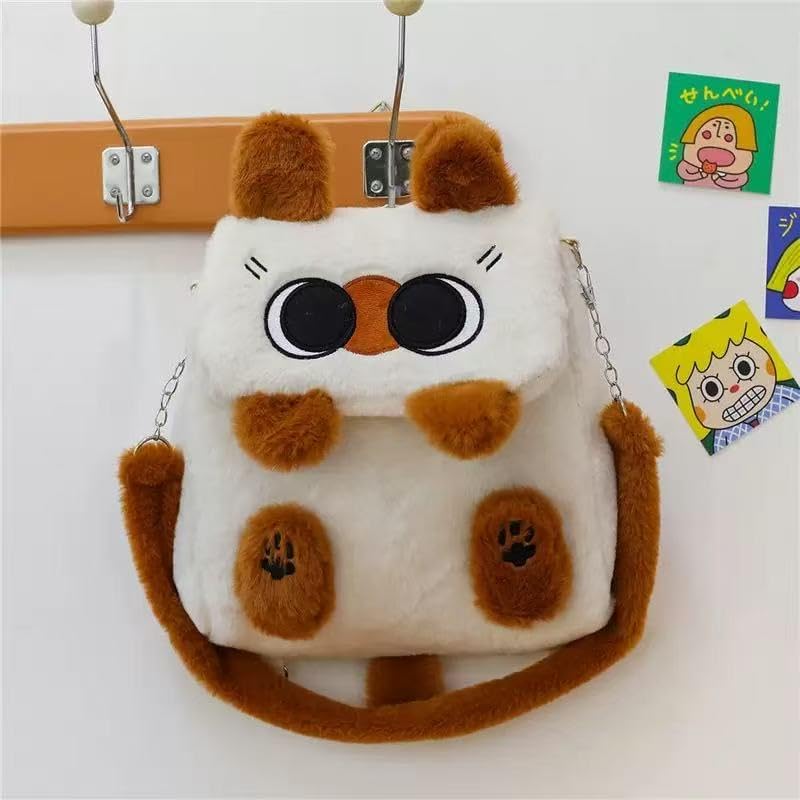 Cute Plush Siamese Cat Backpack, Plush Cat Bag, Stuffed Animal Backpack, Shoulder Bag Crossbody Bag, Cute Cartoon Bag for Women - Image 2