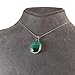 Echmeck Sterling Silver 925 Natural Oval Green Malachite 18x25mm Handmade Pendant Necklace 18+2 inch Chain