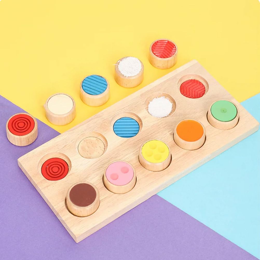 Ausili Didattici Montessori Pannello Tattile Scatola Colorata Confezione Gioco Tattile Formazione Giocattoli Educativi per la Prima Infanzia Sviluppo Cognitivo