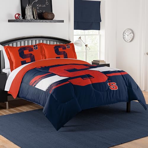 Syracuse Orange Comforter Set – Orange Bedding for Dorms, Guest Rooms, RVs, Tailgates & Syracuse Game Day Decor, Full/Queen