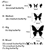 Blue Magic Design Lifelike Butterflies Vinyl Sticker Wall Art Window DIY Loose Decals, Black, 26 Medium Butterflies (50mm height) #2