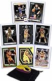 Los Angeles Lakers Cards: Lebron James, Luka Doncic, Rui Hachimura, Austin Reaves, Maxi Kleber, Gabe Vincent, Kareem Abdul-Jabaar, Magic Johnson ASSORTED Stars & GOATs Trading Cards and Wristbands Gift Pack