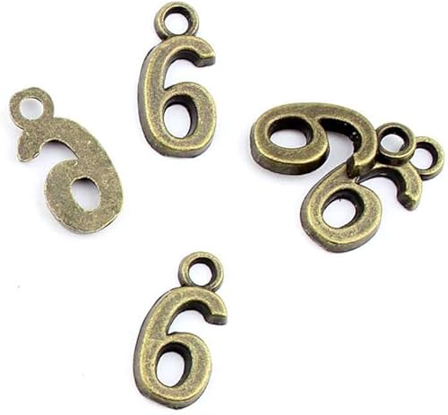 Miniatura 1 de Colgantes de bronce antiguo para hacer joyas FL21605-6, número 6, suministros de reparación