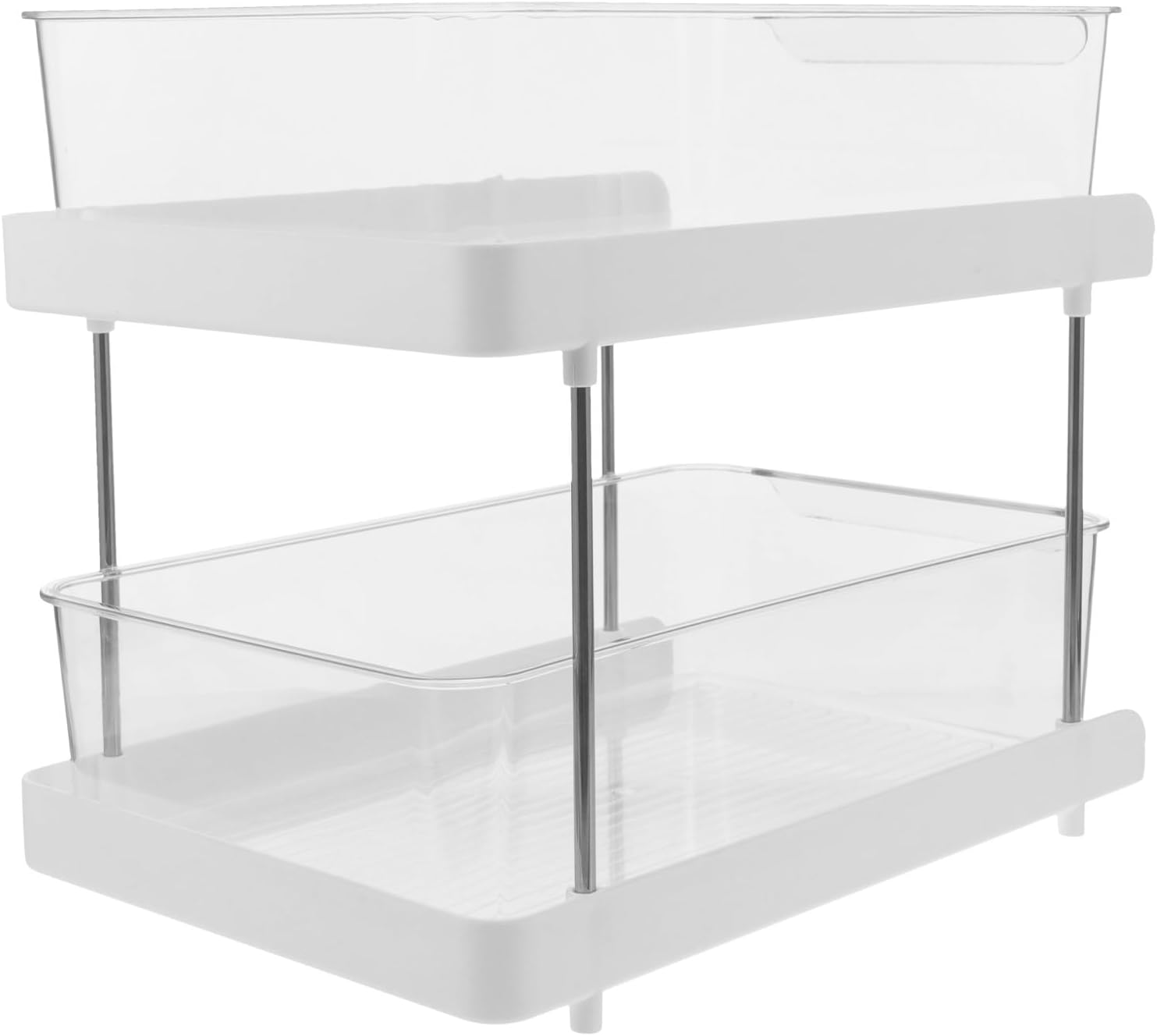 2-Tier Sliding Drawer Storage Rack Double-Layer Kitchen Rack and Bathroom Makeup Organizer Countertop Shelf Holder for Bathroom Supplies and Cosmetics