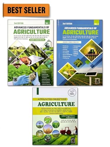 Image of Advanced Fundamentals of Agriculture - Vol 1 + Vol 2 + Advanced Objectives 7000+ PYQs - Combo Set of 3 Books - [ORIGINAL BOOKS-TOP GRADE PAPER & PRINT] - For 2026 Exams