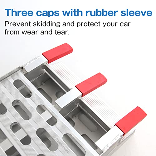 Ruedamann 7.5'L Loading Ramp With 750 Lbs Capacity, Foldable Aluminum Ramp For Atv/Motorcycles/Trucks (1 Piece, Silver) #TOP4