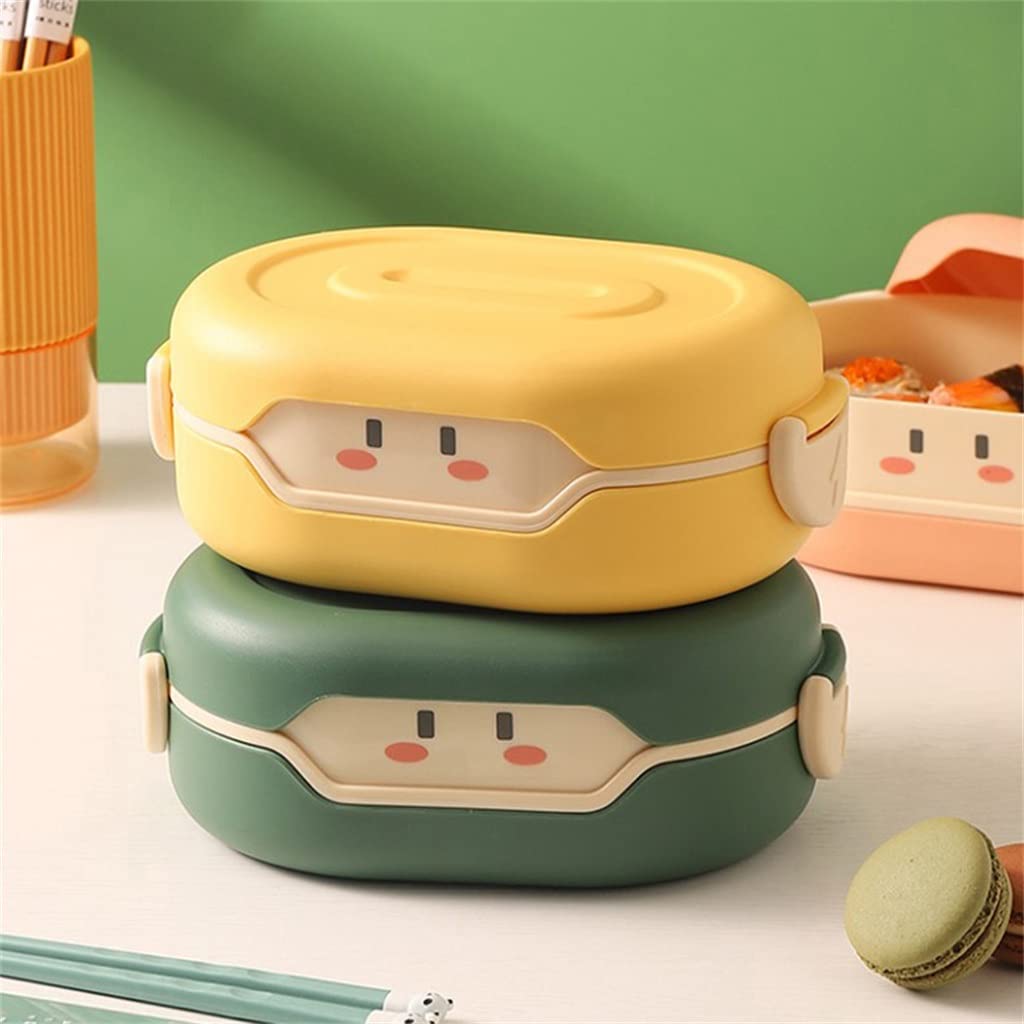 Fiambrera de dibujos animados de aislamiento térmico de doble capa de 780ml for niños en edad escolar Anime colorido(Roze)