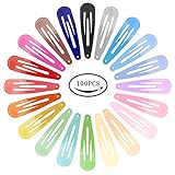 100 Pcs Snap Hair Clips Non-Slip Metal Barrettes for Babies Kids Toddler Girls and Women (2 Inch)