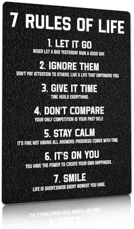 Inspirational Metal Sign Bedroom Decor - Motivational Wall Decor ...