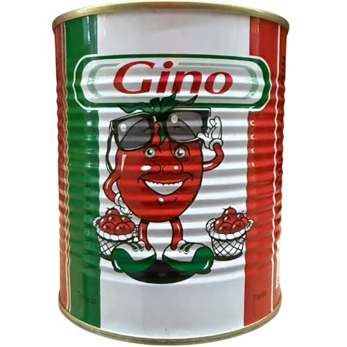 GINO - Puré de Tomate Doble Concentrado 800 g, Concentrado de Tomate para Cocina Profesional y Familiar, Ideal para Salsas, Guisos y Pizzas