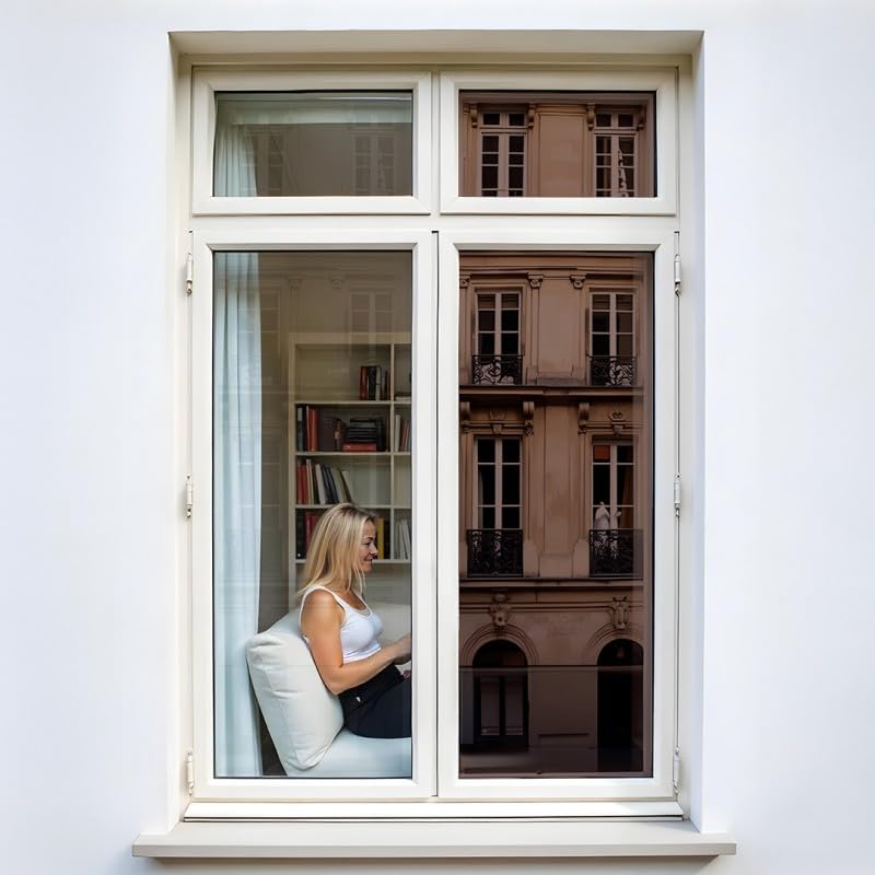 DIMEXACT - Film Miroir sans Tain repositionnable pour Grand vitrage - Bronze - 60 cm x 0.5 m - en Rouleau