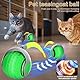 Pavlleen Katzenspielzeug Elektrisch Katzenball mit LED Licht, Interaktives Katzenspielzeug Ball, USB Wiederaufladbarer, 360° mit Ersatzschwanz Selbstdrehender, Lustiges Bälle Spielzeug (Grün)