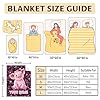 Pig Blanket for Gift, Custom Girls Blankets, Pink Cozy Soft 50 x 40 Inches Flannel Throws for Bed Travel Sofa Living Room #3