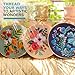 Colorful Flowers Embroidery Kit for Beginners – DIY Hand Embroidery Set with 3 Hoops, Stamped Patterns, Needles, Thread, Scissors – Floral Embroidery Kit for Adults, Teens, Women, Craft Lovers