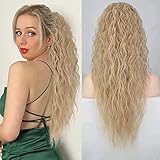 ✅【Pferdeschwanz Informationen】Ponytail Extension mit Kordelzug. Länge: ca.65cm/26zoll; Farbe: Blond 18t-60.