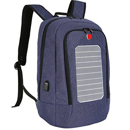 Laptop Backpack, Fanspack Solar Powered Laptop Backpack with USB Charging Port Waterproof...