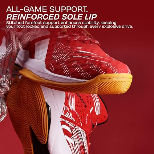 Image of Nivia CLAWMARK Basketball Shoes for Men, Herringbone Rubber Outsole with TPU Shank, Lightweight Mesh & TPU Upper, Indoor & Outdoor Grip for Training, Match & Court