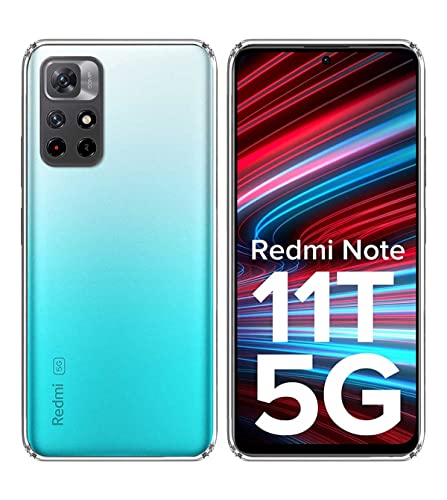 Image of Soft Flexible Silicone Back Cover Compatible with Xiaomi Redmi Note 11T 5G / Poco M4 Pro 5G, Transparent Case