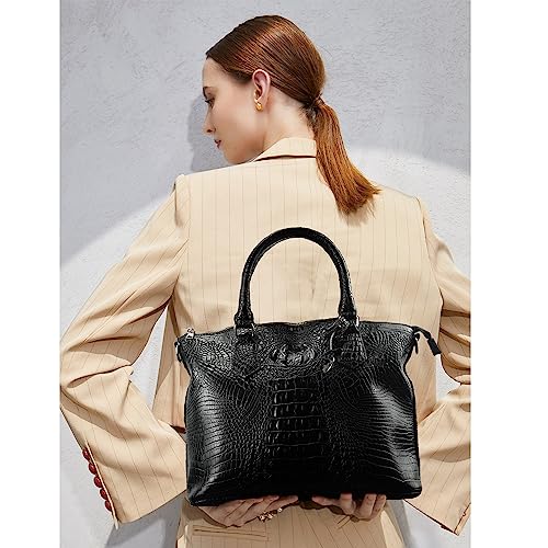 Image of Makcr Joacbv Women Purse Satchel Bag Long Crossbody Classy Tote Bag Top Handle Vegan Leather Ladies Handbags Embossed Pattern