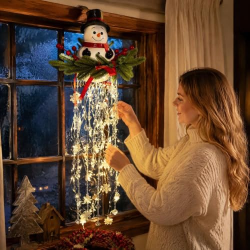 Cute Snowmen W/Icicle Cascade LED Christmas Lights Indoor & Outdoor 25.6'' - image 4