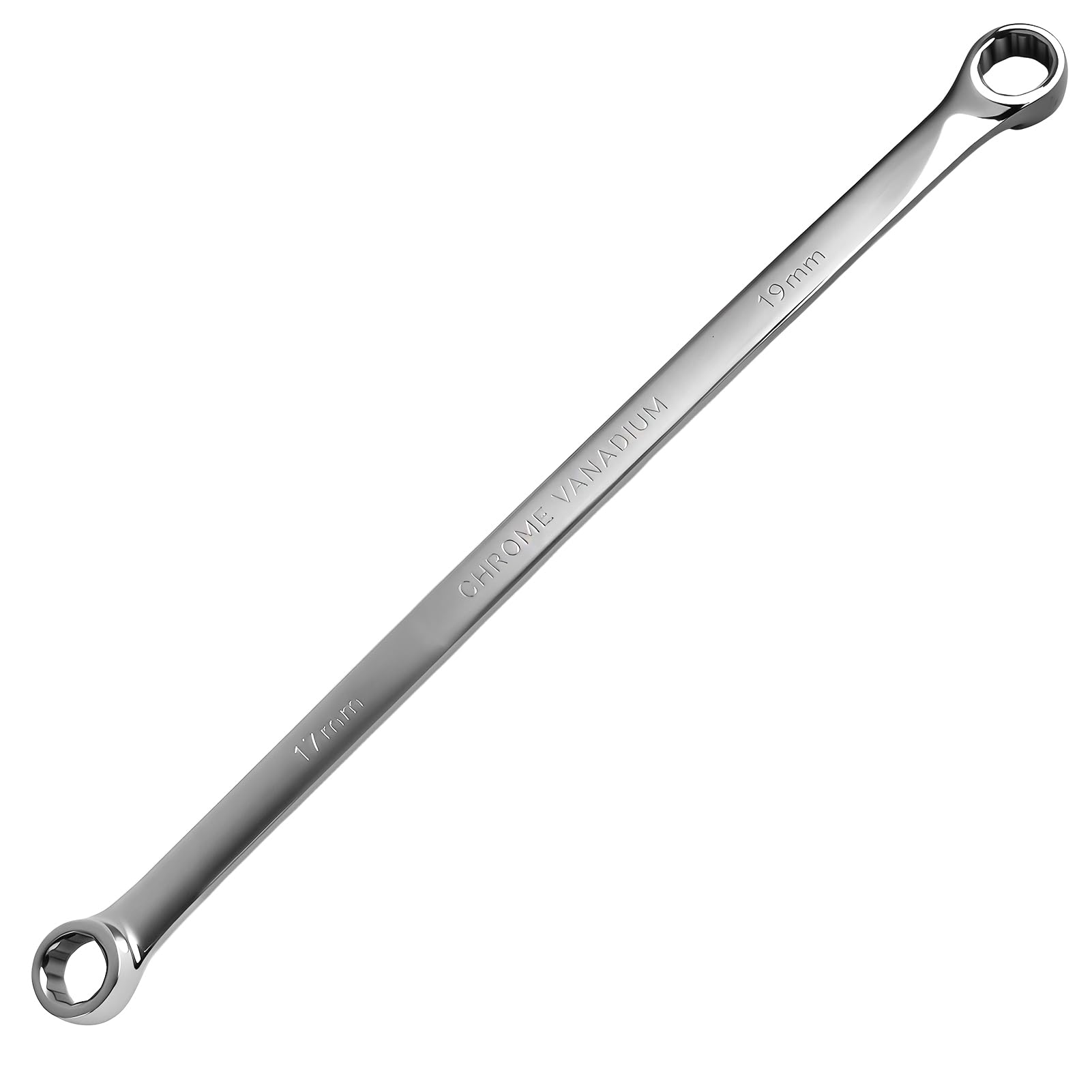SPEEDWOX Double Box End Wrench 17 x 19 mm Extra Long Ratcheting Wrench Chrome Vanadium Steel Aviation Wrenches Metric 12 Point Extra 0 Degree Offset Polished Long Spanner Tools for Repairs, 17 Inch