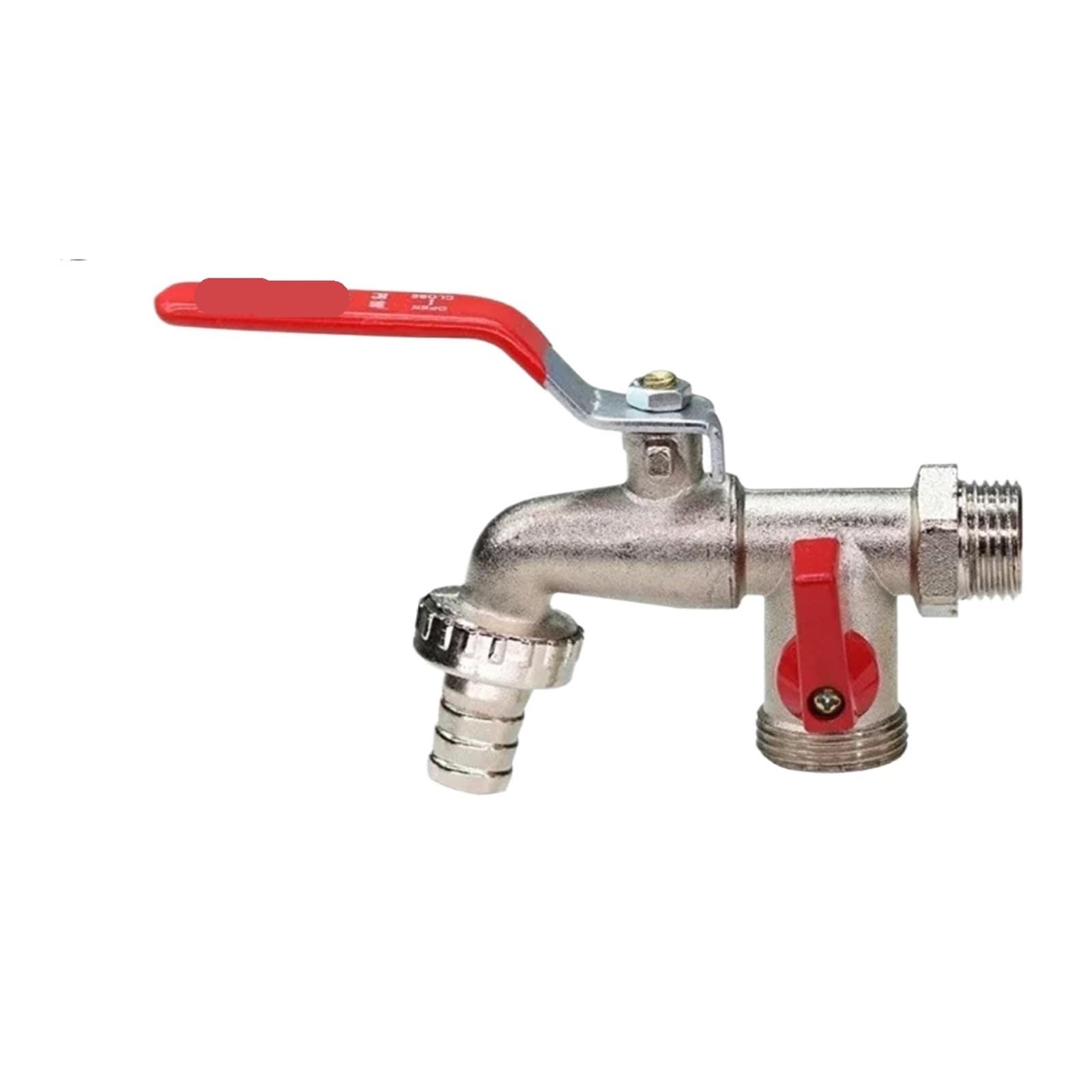 Taps Outdoor Balcony Faucet with Dual Nipple Zinc Bibcock for Home and Industrial Irrigation for Garden(Color-04)