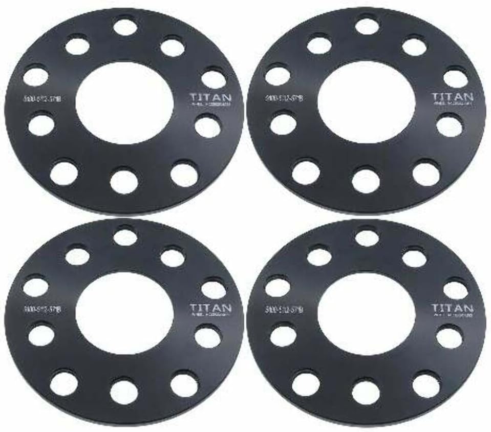15mm 5x100 & 5x112 Hubcentric Wheel Spacers - Wider Stance, Increased Clearance, Fits VW Fits Audi - 15mm, 5x100 & 5x112, 57.1mm Hub, Set of 4 - Black
