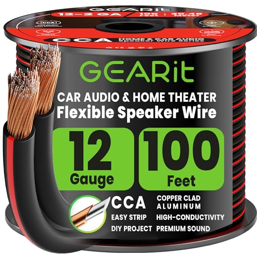 DOBO Cavo audio per altoparlanti home audio HI-FI prolunga stereo matassa trasparente casse casa auto misure varie 5 10 20 30 metri (20 metri), neutro
