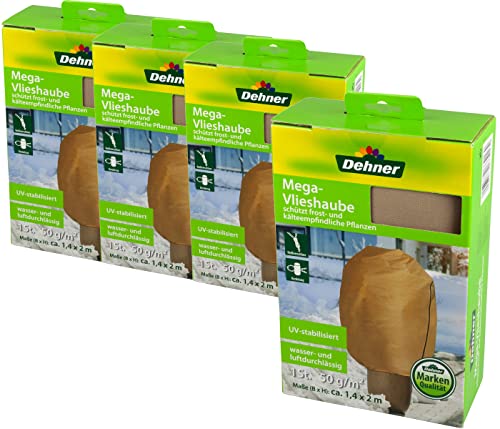 Telo Protettivo Invernale 200 x 140 cm 4 Pezzi in Tessuto Non beige