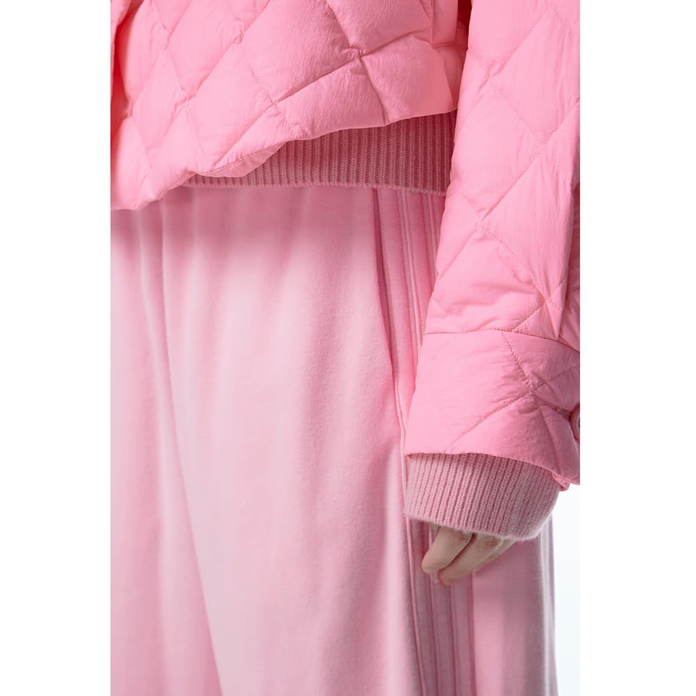 Chaqueta de plumón Ligera y compacta de Invierno para Mujer, Acolchada, sin Capucha, Cortavientos, cálida y Ajustada para montaña.