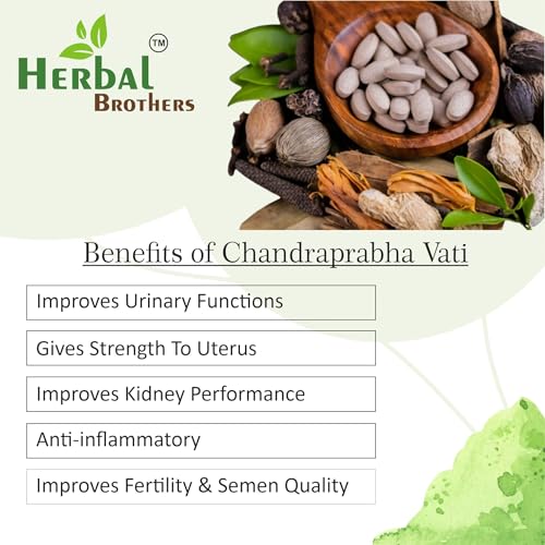 Image of HERBAL BROTHERS Chandraprabha Vati | 450 Mg | 120 Tablets, Pack of 2