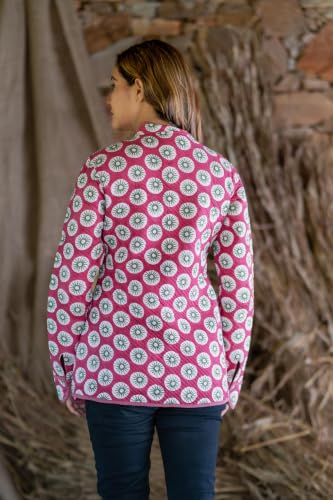 Image of Reversible Jacket for Women | Double Sided Quilted Jacket | Reversible Winter Jacket for Women | Stylish Ethnic Printed Jacket | Warm & Comfortable Casual Outerwear