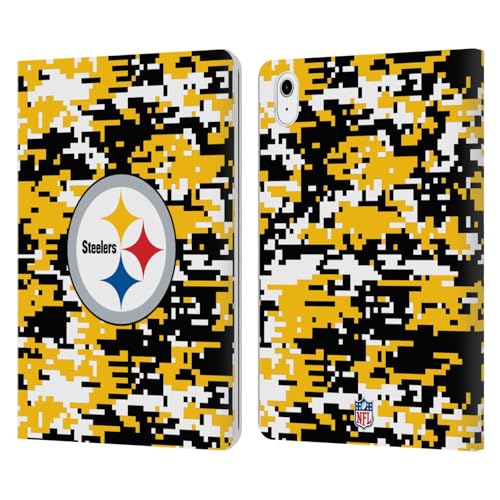 Étui cuir Apple iPad Air 11 2024 2025 avec motif camouflage NFL Pittsburgh Steelers