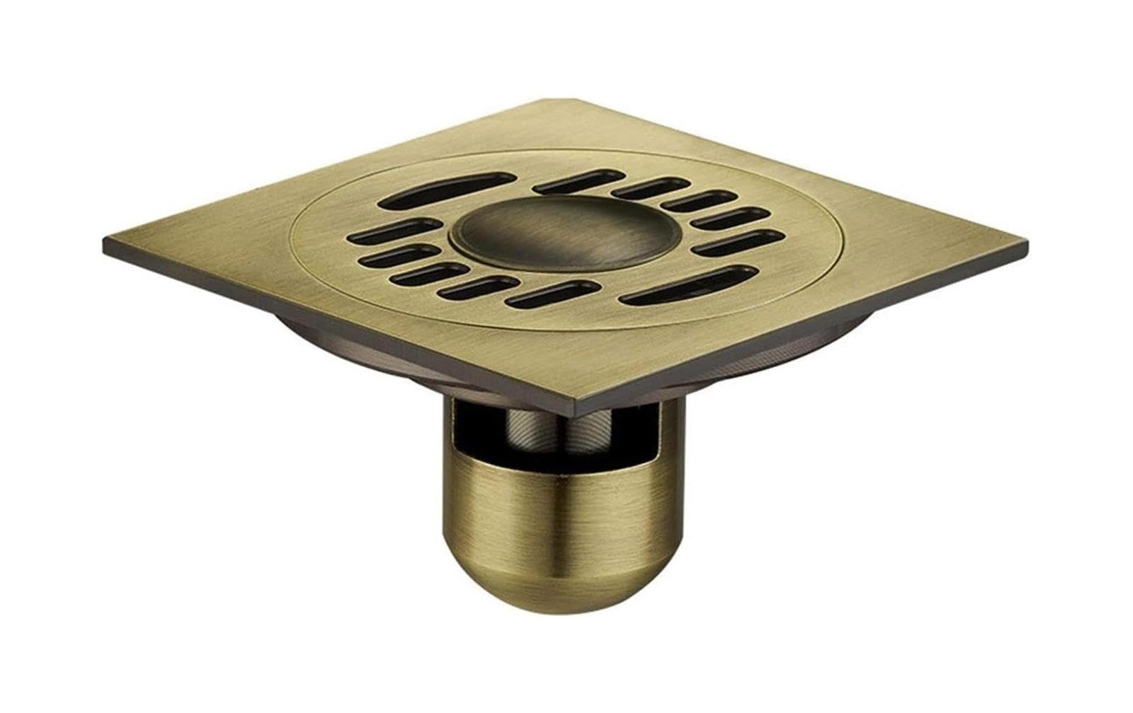 Desagüe de Piso Ducha Cuadrado latón 4 Pulgadas