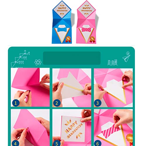 Kit de material de artesanato para cartão de formatura infantil da Amosfun 6 peças, chapéu feito à m