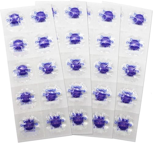 Plaque Test Tablets ~ Set of 40 ~ Two-Colored Plaqsearch Chew Shows Plaque on Teeth