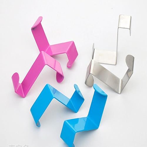 Miniatura 4 de yueton Ganchos para puerta, de acero inoxidable, para baño, cocina, reversible, para colgar sobre la puerta, ropa, toallas, natación, camisas, bolsa