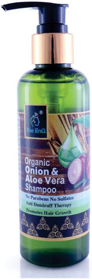 The Enq Organic Onion & Aloe Vera Shampoo, Transparent, 200 ml